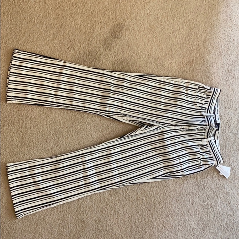 BDG high waisted black and white striped jeans